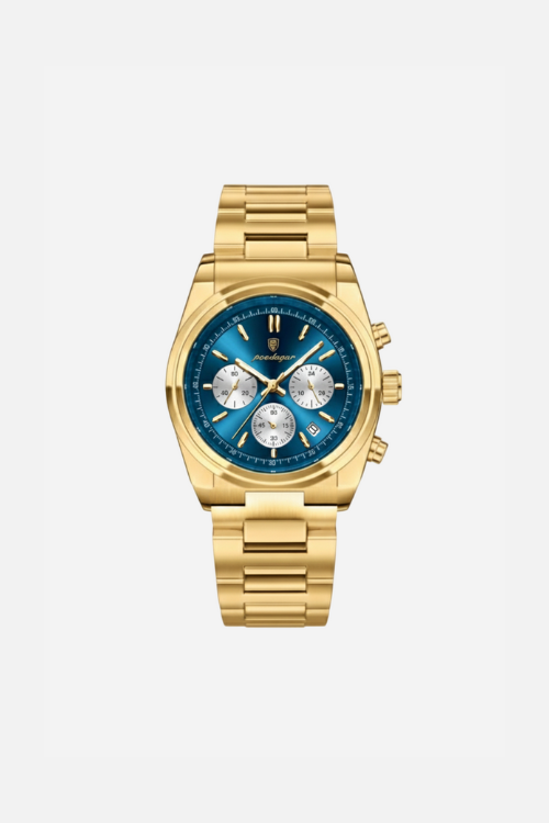 Camden 40mm men's watch, sapphire gold, steel case, chronograph-style dial
