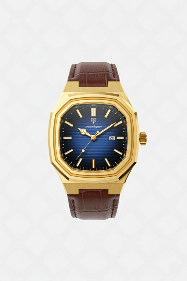 Belgravia Rose 41mm men's watch, sapphire rose gold, rose gold-tone octagonal case