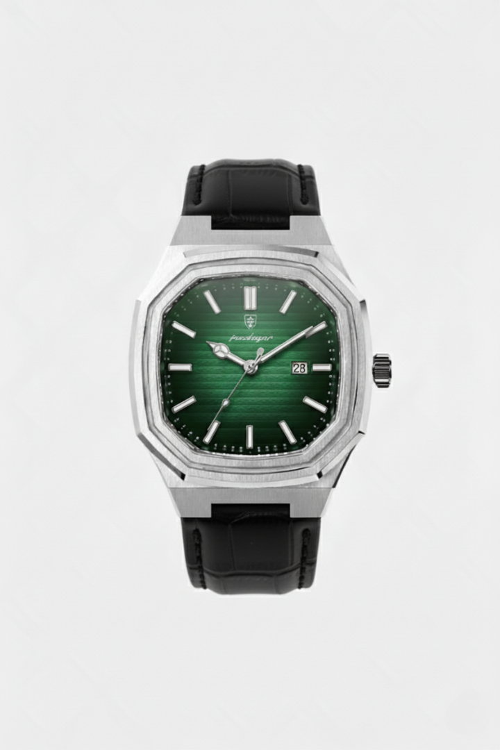 Belgravia 41mm men's watch, aurora, steel octagonal case