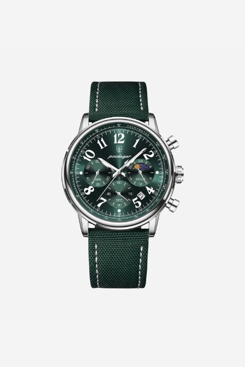 Wexford 40mm men's watch, aurora, steel case, chronograph-style dial