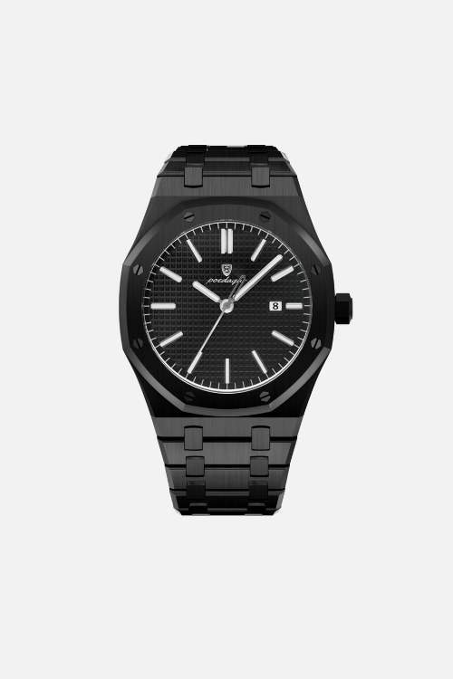 Ashford 41mm men's watch, eclipse, steel case with bezel screws, steel bracelet