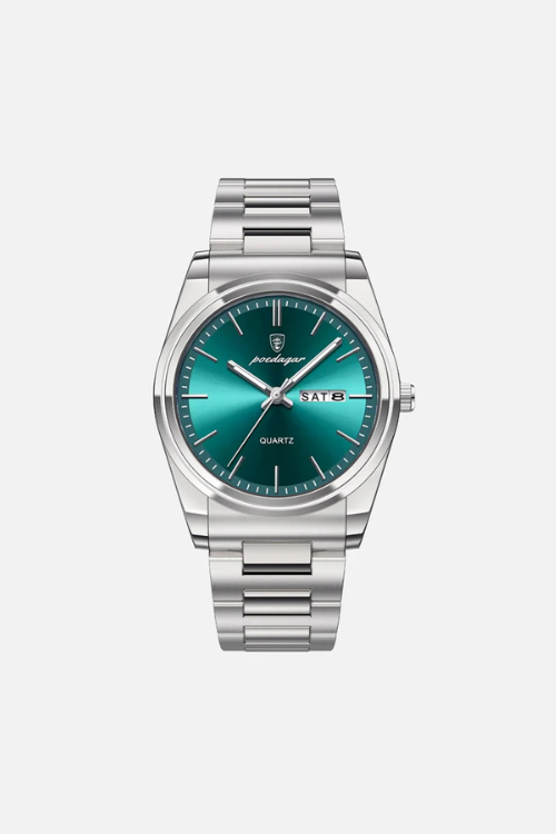 Sterling 41mm men's watch, aurora, steel case, steel bracelet