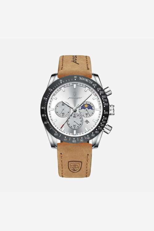 Blackwell 44mm men's watch, polar white, steel case, chronograph-style dial