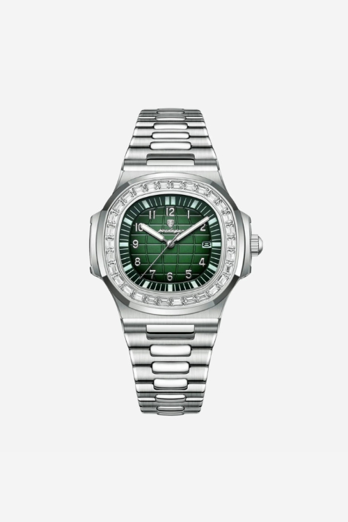 Ashcombe 40mm men's watch, aurora, steel case, chronograph-style dial