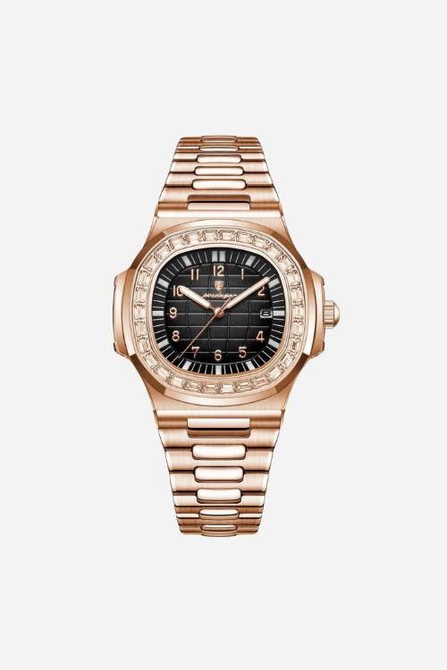 Ashcombe Rose 40mm men's watch, onyx rose gold, rose gold-tone case