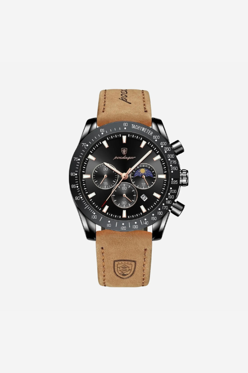 Blackwell 44mm men's watch, onyx two-tone, steel case, chronograph-style dial