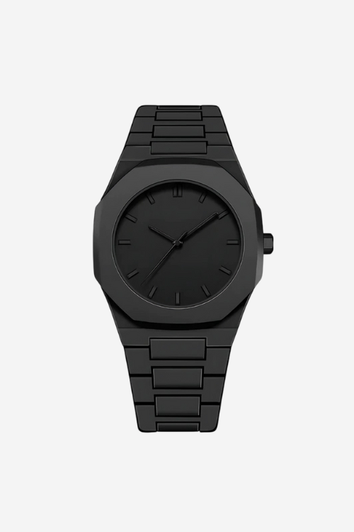 Kensington Noir 41mm men's watch, black-plated steel case and bracelet